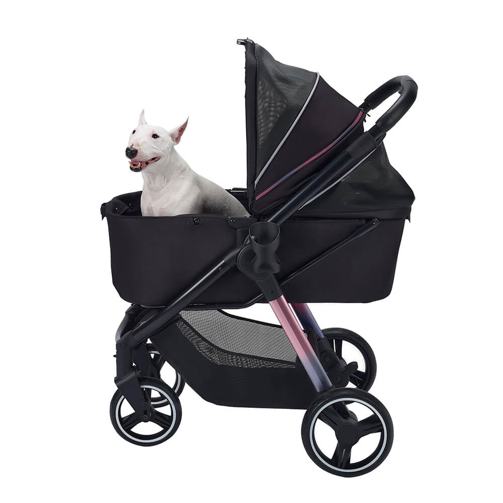 Ibiyaya Pet Stroller | Ibiyaya Retro Luxe Pet Stroller 2.0 Prism Black 7
