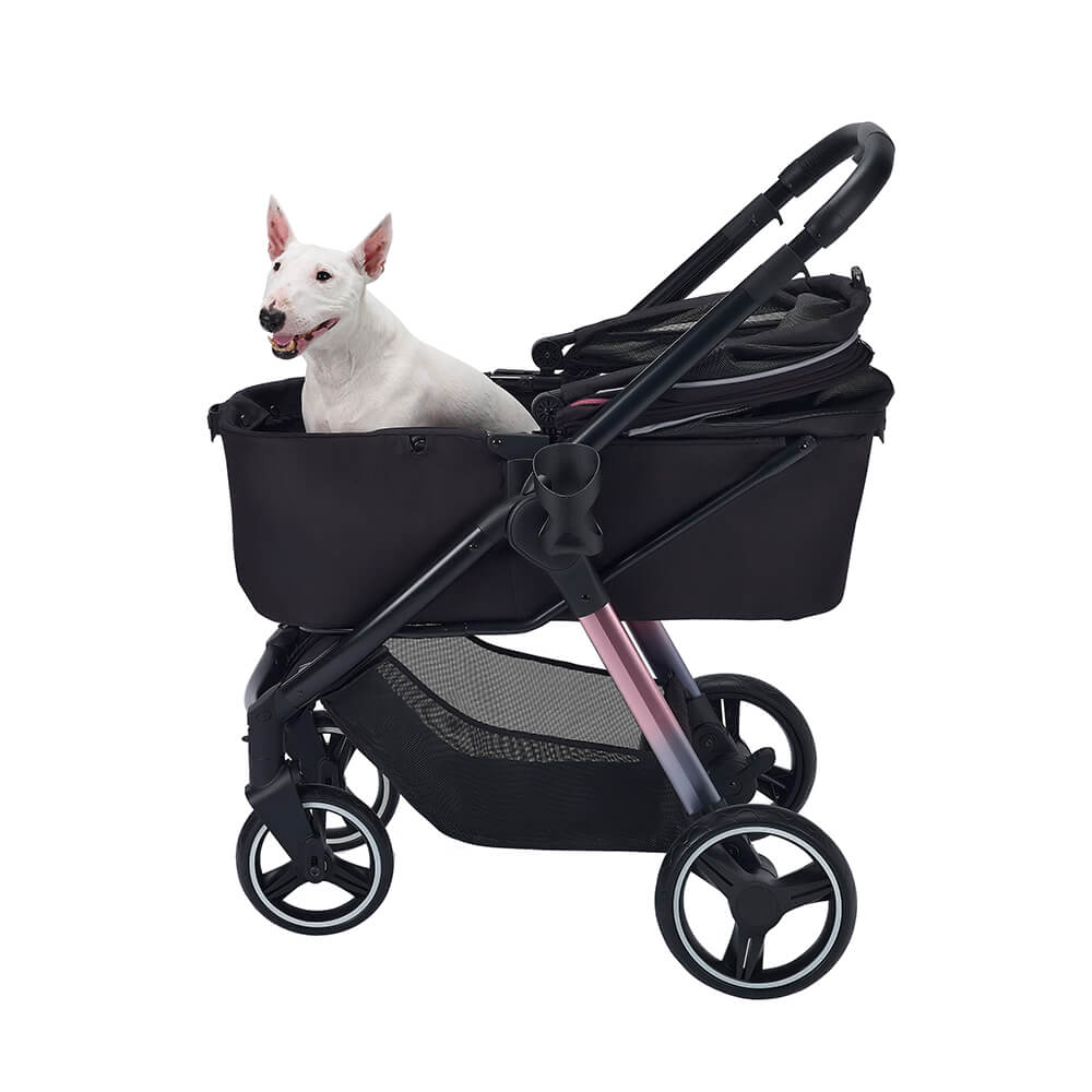 Ibiyaya Pet Stroller | Ibiyaya Retro Luxe Pet Stroller 2.0 Prism Black 8
