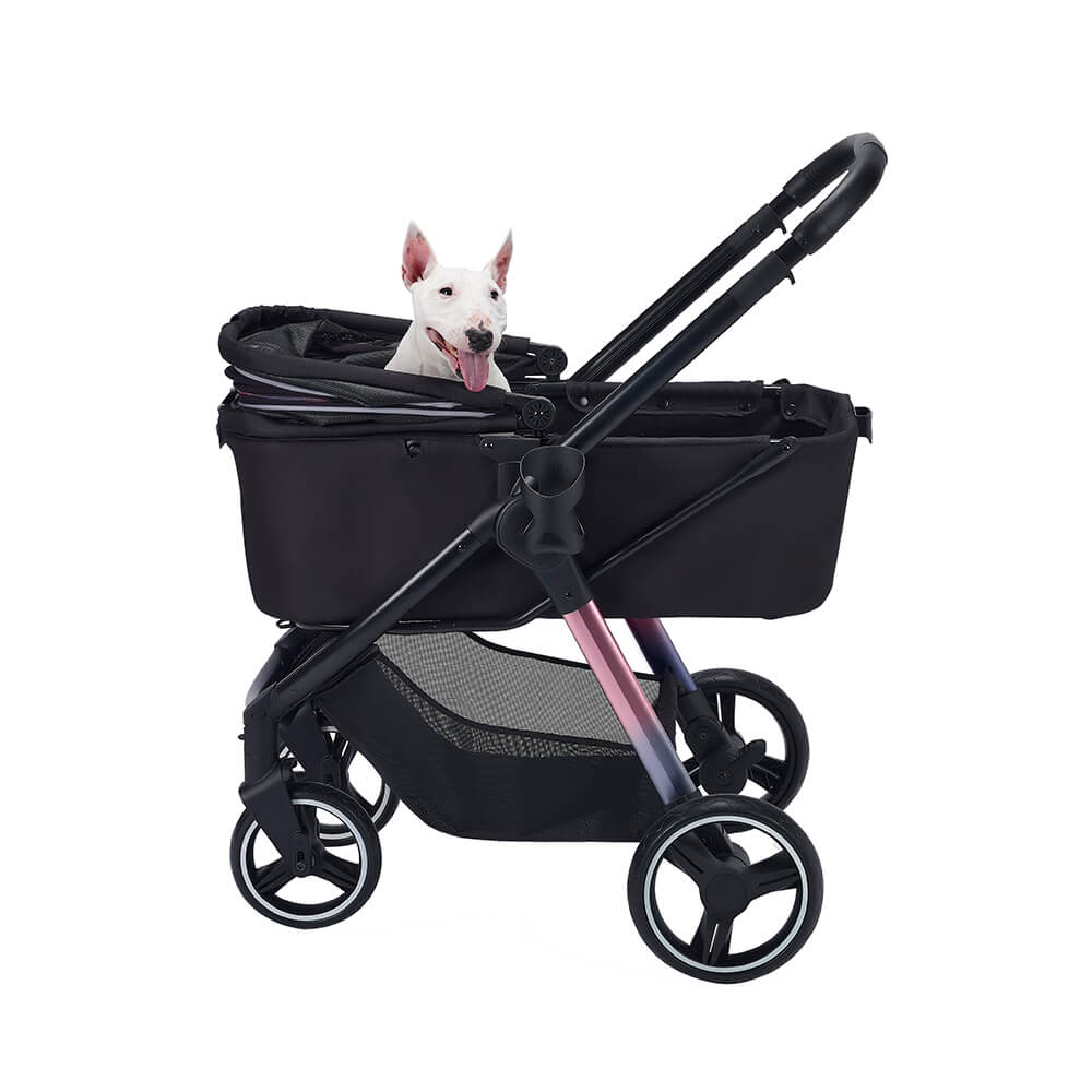 Ibiyaya Pet Stroller | Ibiyaya Retro Luxe Pet Stroller 2.0 Prism Black 9