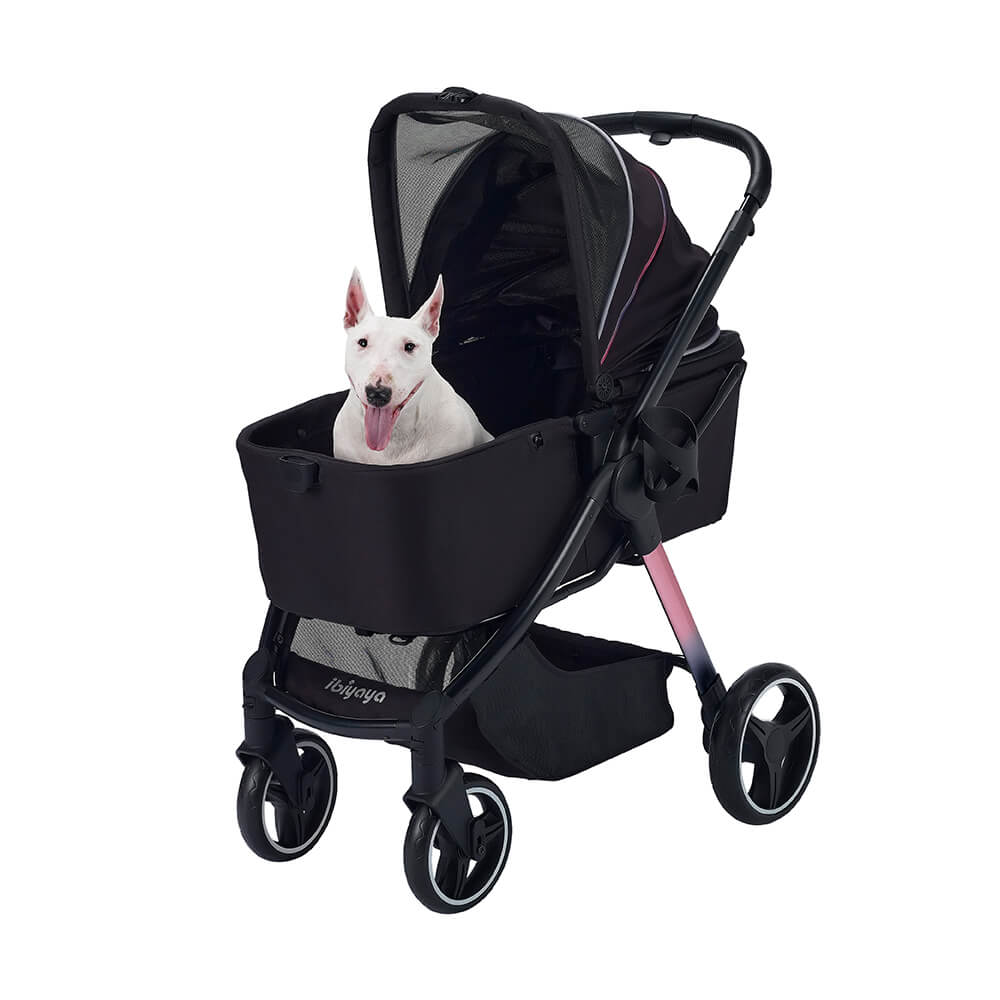 Ibiyaya Pet Stroller | Ibiyaya Retro Luxe Pet Stroller 2.0 Prism Black 10