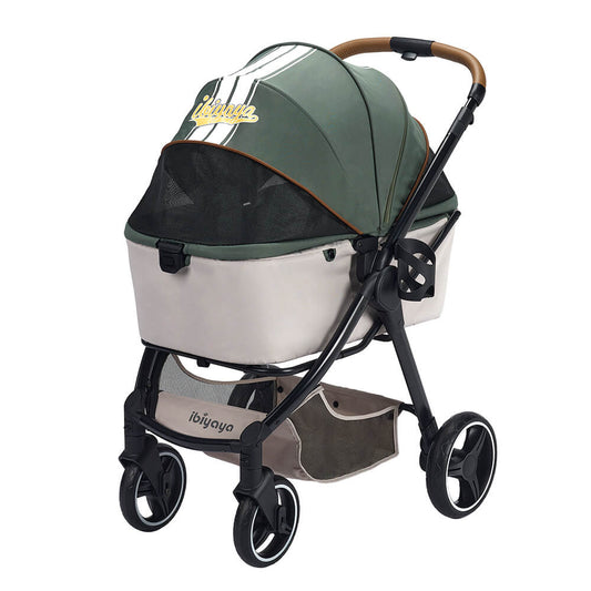 Ibiyaya Retro Luxe Pet Stroller 2.0 - Soft Sage | Ibiyaya Pet Stroller
