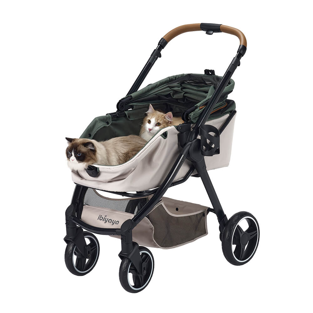 Ibiyaya Retro Luxe Pet Stroller 2.0 - Soft Sage | Ibiyaya Pet Stroller 7