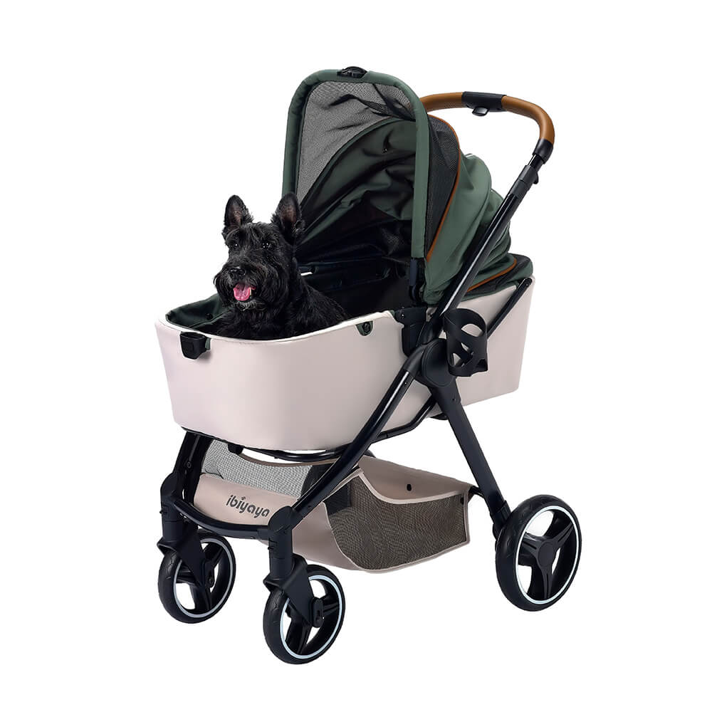 Ibiyaya Retro Luxe Pet Stroller 2.0 - Soft Sage | Ibiyaya Pet Stroller 6