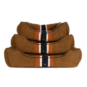 Shinola Dog Bed | Shinola Kuddle Dog Bed- Brown | Bolster Pet Bed 1