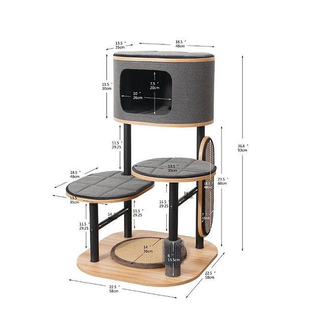 Modern Cat Tree | PetPals Starbz Sleek Industrial Design Cat Condo 6