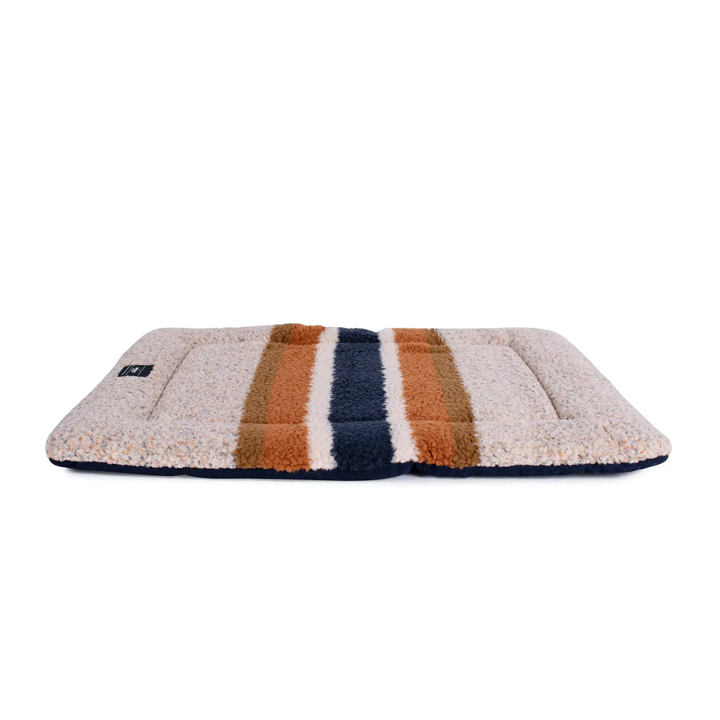 Shinola Dog Bed | Shinola Stripe Comfort Cushion Oatmeal Dog Crate Mat 