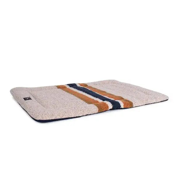 Shinola Dog Bed | Shinola Stripe Comfort Cushion Oatmeal Dog Crate Mat 5