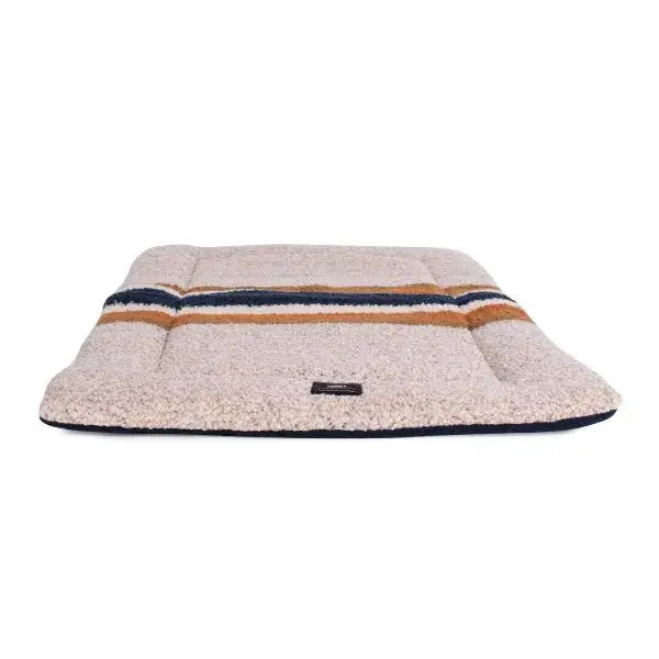 Shinola Dog Bed | Shinola Stripe Comfort Cushion Oatmeal Dog Crate Mat 6