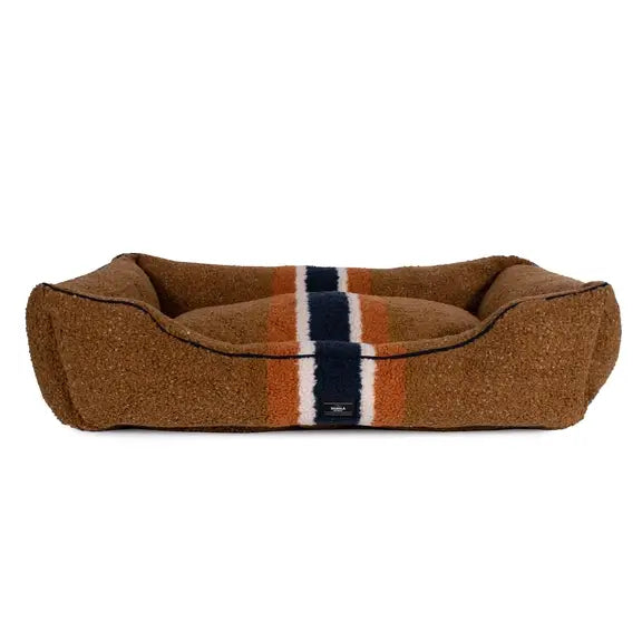 Shinola Dog Bed | Shinola Kuddle Dog Bed- Brown | Bolster Pet Bed