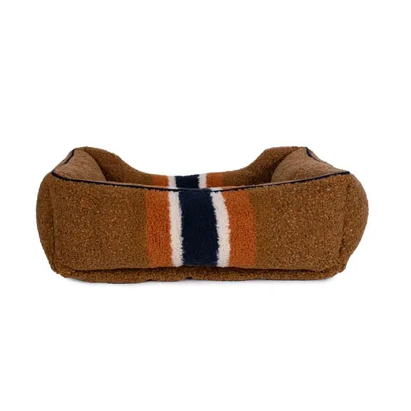 Shinola Dog Bed | Shinola Kuddle Dog Bed- Brown | Bolster Pet Bed 3