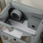 PawHut 2 Tier Wooden Hamster Cage with Storage Shelf Top View