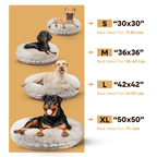 Bessie and Barnie Bagel Dog Bed - Blondie | Luxury Shaggy Dog Bed 5