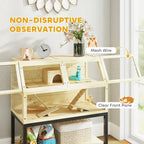 PawHut Large Hamster Cage on Wheels w/ Storage Shelf for Hamster or Mouse 9