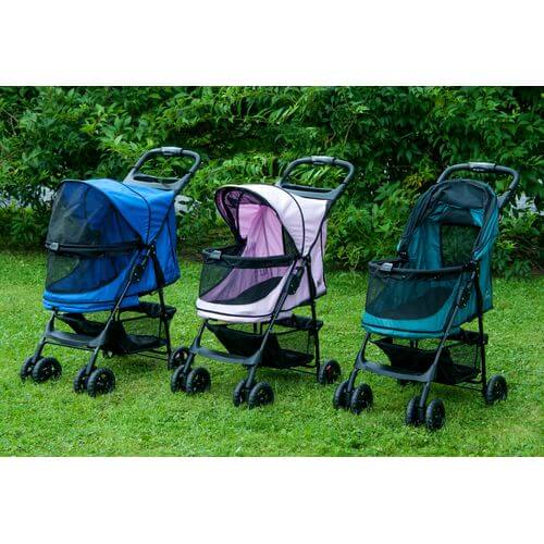 Pet Gear Happy Trails No Zip Stroller featuring easy locking latch and no zipper for hassle-free access. Pet Gear Stroller 1