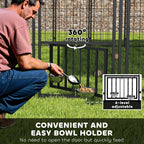 PawHut Outdoor Dog Kennel | Large Welded Wire Dog Kennel with Cover 5