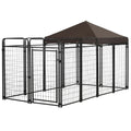 Outdoor Dog Kennel with Roof| PawHut Outdoor Dog Kennel with Canopy