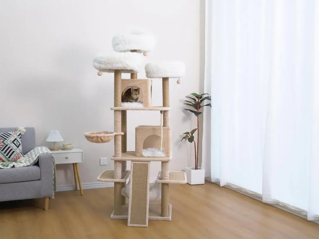 Catry Castle | Large Cat Tree Condo with Scratching Post Hammock- Cat Tower 8