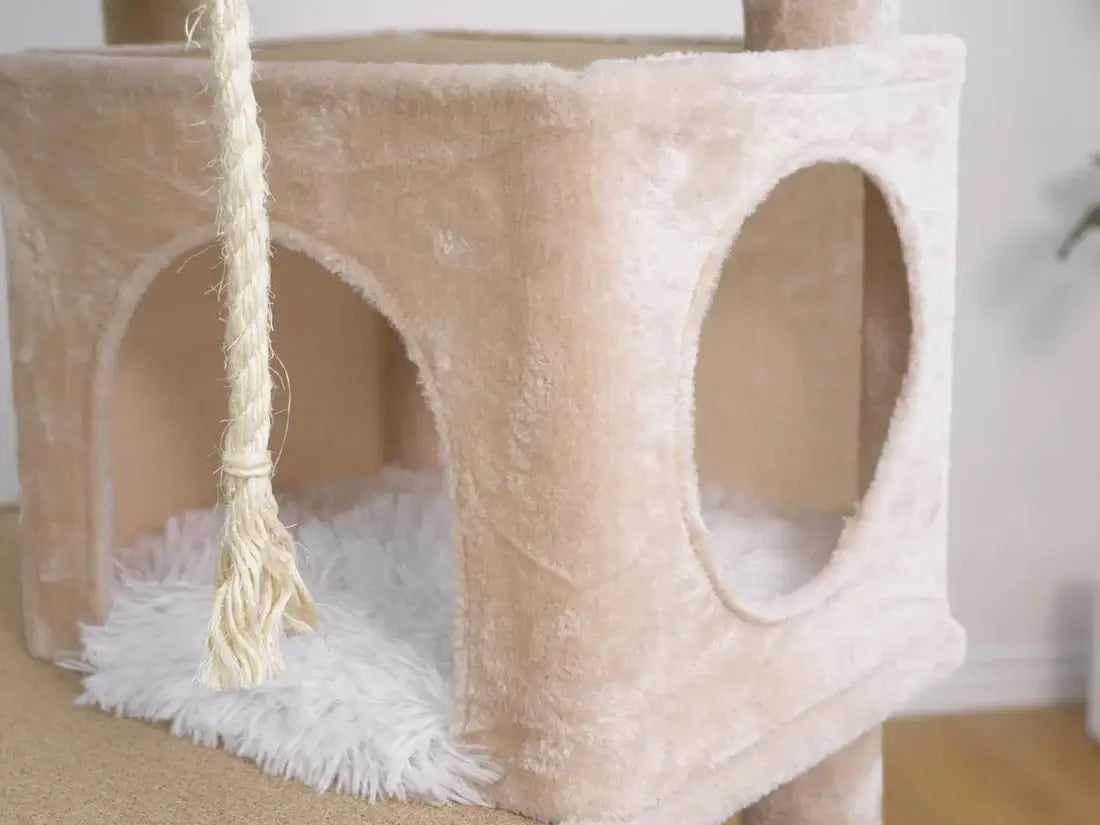 Catry Castle | Large Cat Tree Condo with Scratching Post Hammock- Cat Tower 4
