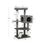 Catry Yara 5 Level Large Cat Tree with Linen Condo | Cat Tower 7