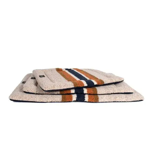 Shinola Dog Bed | Shinola Stripe Comfort Cushion Oatmeal Dog Crate Mat 4