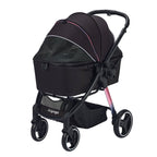 Ibiyaya Pet Stroller | Ibiyaya Retro Luxe Pet Stroller 2.0 Prism Black