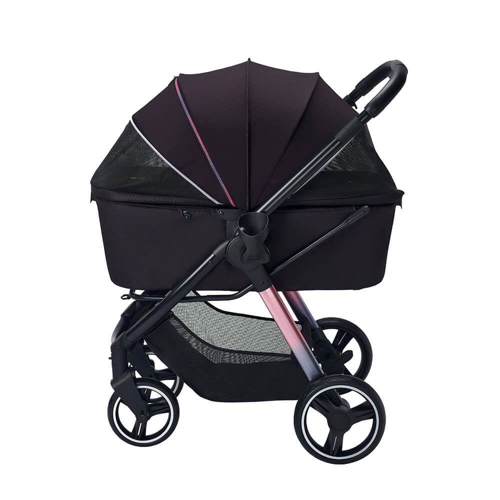 Ibiyaya Pet Stroller | Ibiyaya Retro Luxe Pet Stroller 2.0 Prism Black 3