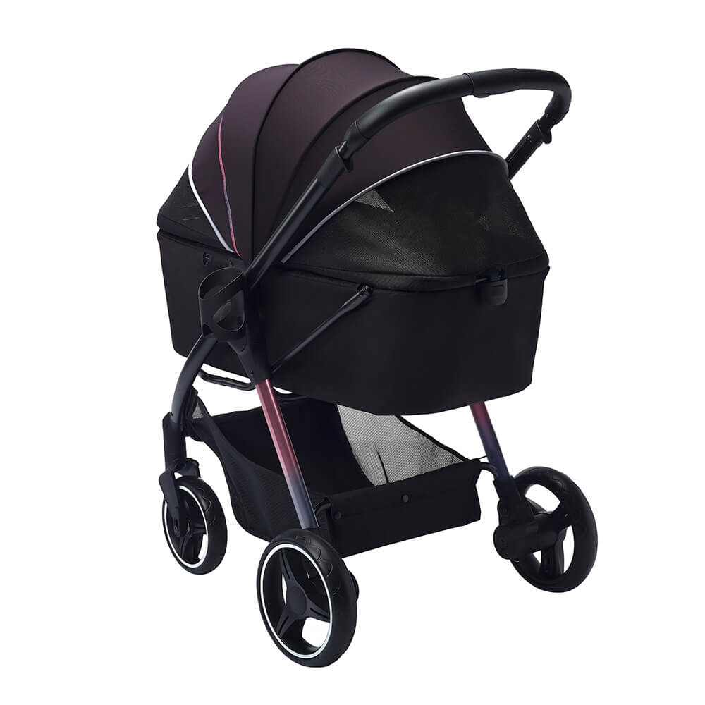 Ibiyaya Pet Stroller | Ibiyaya Retro Luxe Pet Stroller 2.0 Prism Black 4
