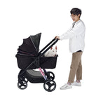 Ibiyaya Pet Stroller | Ibiyaya Retro Luxe Pet Stroller 2.0 Prism Black 1