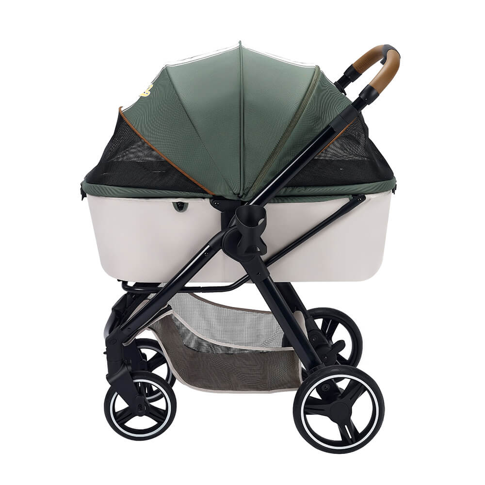 Ibiyaya Retro Luxe Pet Stroller 2.0 - Soft Sage | Ibiyaya Pet Stroller 4