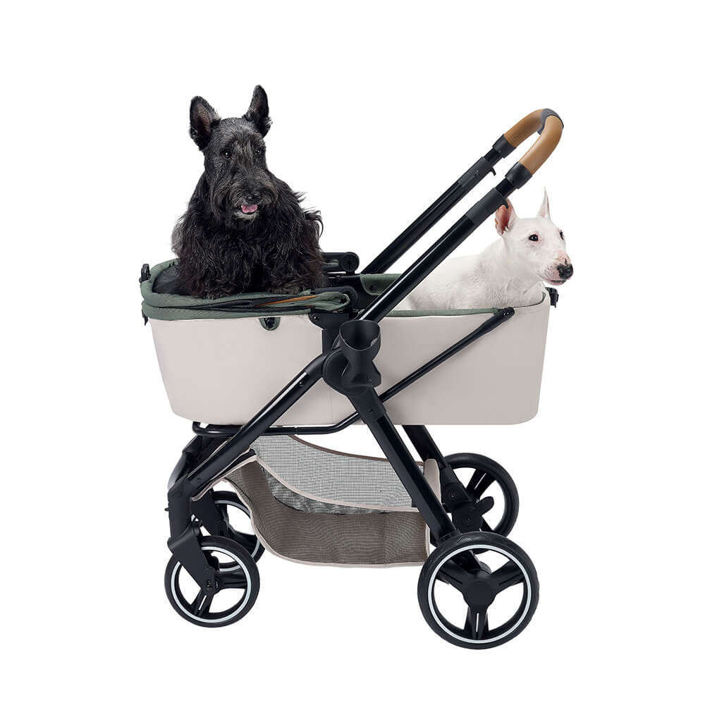 Ibiyaya Retro Luxe Pet Stroller 2.0 - Soft Sage | Ibiyaya Pet Stroller 9