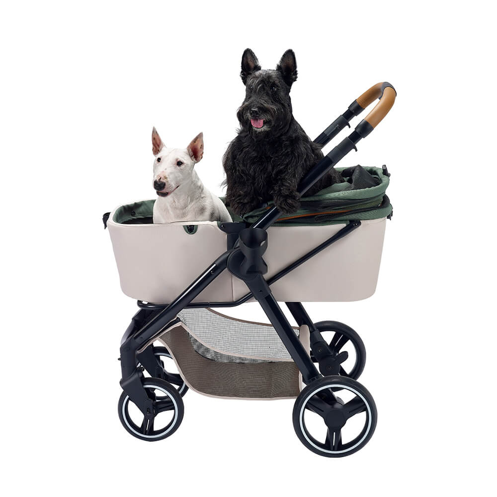Ibiyaya Retro Luxe Pet Stroller 2.0 - Soft Sage | Ibiyaya Pet Stroller 10