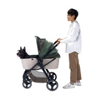 Ibiyaya Retro Luxe Pet Stroller 2.0 - Soft Sage | Ibiyaya Pet Stroller 1