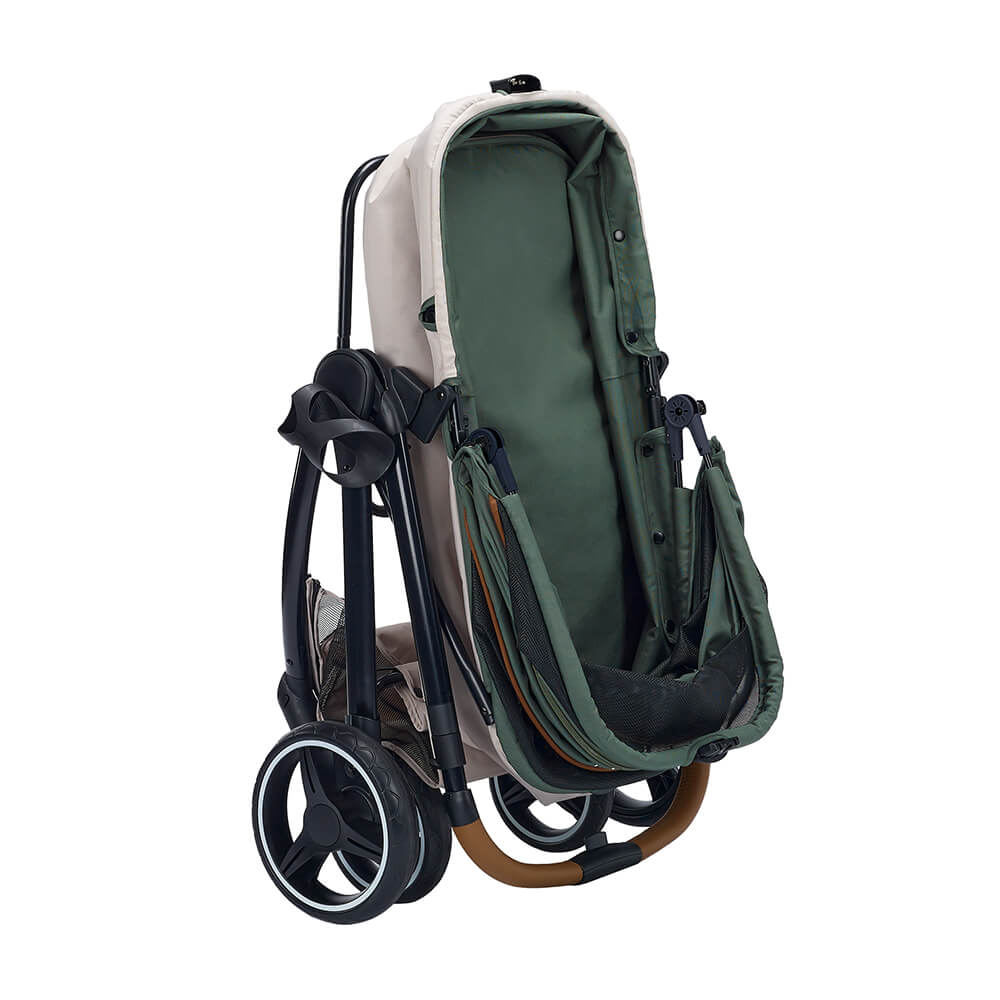 Ibiyaya Retro Luxe Pet Stroller 2.0 - Soft Sage | Ibiyaya Pet Stroller 5