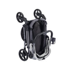 Ibiyaya pet stroller in navy blue with spacious carriage and convenient folding design for pet outings. 7