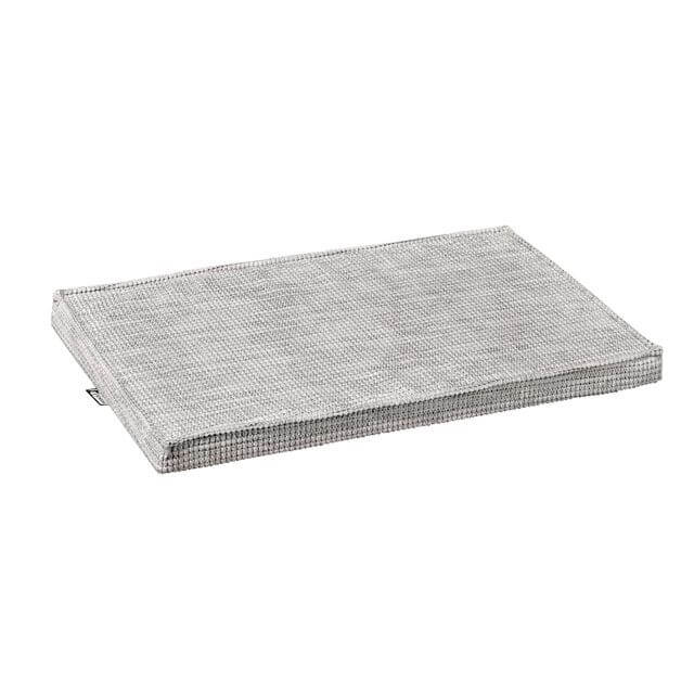 Bowsers dog bed. Moderno & Fresco Crate Mat glacier texture performance chenille