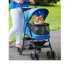 Pet Gear Happy Trails No Zip Stroller featuring easy locking latch and no zipper for hassle-free access. Pet Gear Stroller 7