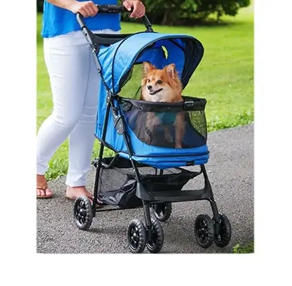 Pet Gear Happy Trails No Zip Stroller featuring easy locking latch and no zipper for hassle-free access. Pet Gear Stroller 7