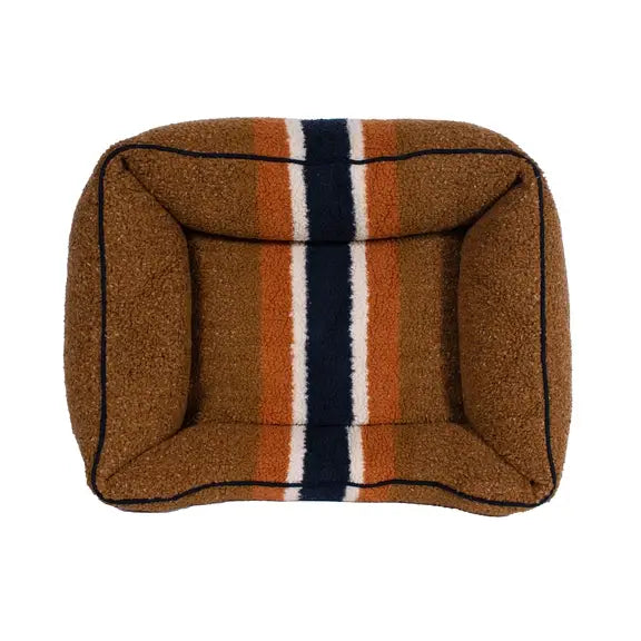 Shinola Dog Bed | Shinola Kuddle Dog Bed- Brown | Bolster Pet Bed 4