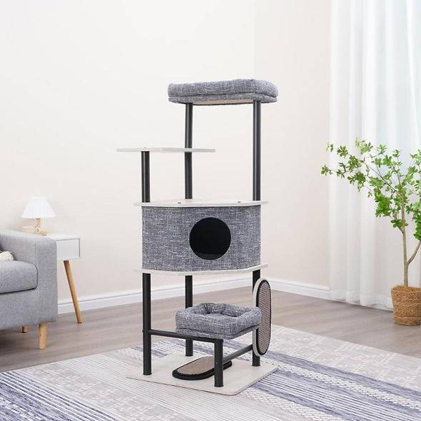 Grayson-Industrial Style Large Modern Cat Tree - A Bunny Good Time