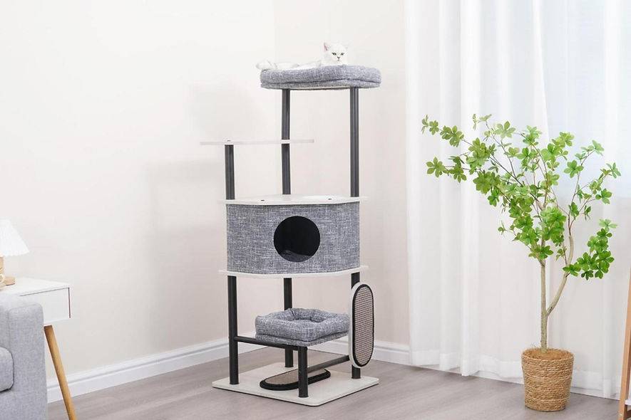 PetPals Grayson-Industrial Style Large Modern Cat Tree