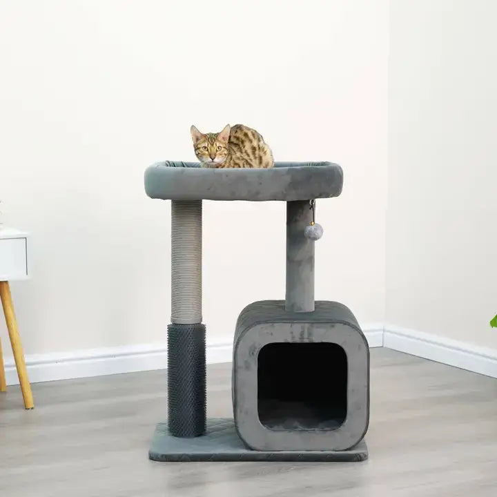 Small Cat Tree | Catry Eclipse 2-Level Modern Apartment-Sized Cat Tower 2
