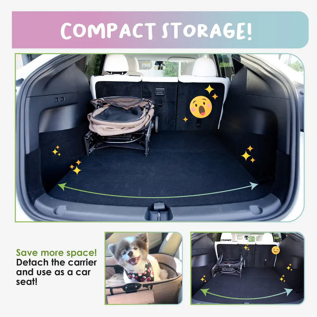 Cat Stroller and Carrier- Petique Newport Pet Stroller-Rabbit Stroller Dog Stroller 7