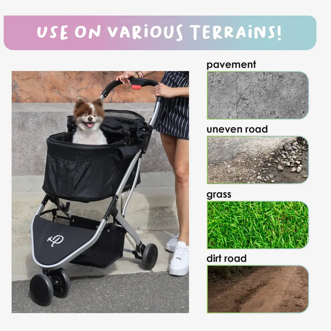 Cat Stroller and Carrier- Petique Newport Pet Stroller-Rabbit Stroller Dog Stroller 8
