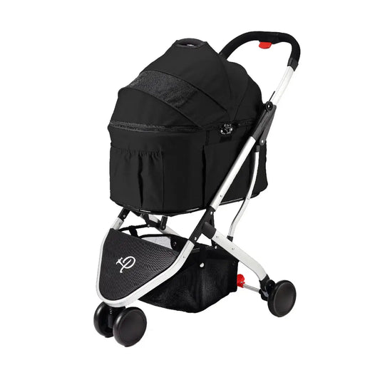 Petique Newport Pet Stroller- Midnight | Cat Stroller and Carrier- Rabbit Stroller