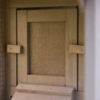 PawHut 83" Deluxe Outdoor Rabbit Hutch Bunny House - Gray Main House Door